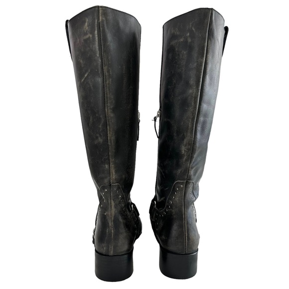 Zara Leather Boots with Rivets-Limited Edition Women's Size 39/US 8 - Picture 8 of 16